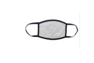 Adult Sublimation mask with black trim (blank only)