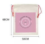 Large linen Christmas sack 50x68 cm