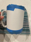 15 oz  ceramic white sublimation mug with white box